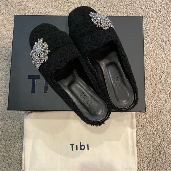 Tibi Shoes - Black Tibi Alfie Slides NWT